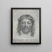The Veil of Saint Veronica - Claude Mellan — framed artwork on a wall