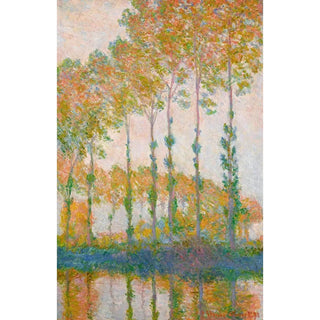 Reproduction of the painting Poplars by the Epte River, Autumn - Claude Monet
