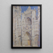 Rouen Cathedral, the portal, sunlight - Claude Monet — framed artwork on a wall