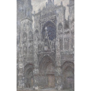 La cathédrale de Rouen, le portail, temps gris - Claude Monet — artwork view