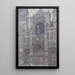 La cathédrale de Rouen, le portail, temps gris - Claude Monet — framed artwork on a wall
