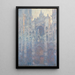 The Cathedral Gateway in Rouen, Morning Light - Claude Monet — framed artwork on a wall