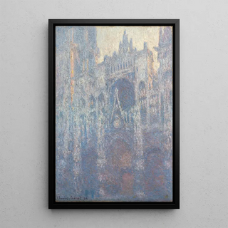 The Cathedral Gateway in Rouen, Morning Light - Claude Monet — framed artwork on a wall