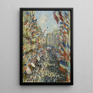 Reproduction of the painting La rue Montorgueil à Paris, fête du 30 juin 1878 - Claude Monet