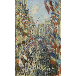 Reproduction of the painting La rue Montorgueil à Paris, fête du 30 juin 1878 - Claude Monet