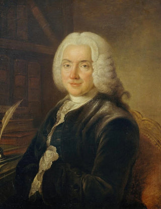 Portrait of President Charles-Jean-François Hénault 1685-1770 magistrate member of the French Academy - Claude Pougin de Saint Aubin — artwork view