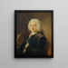 Portrait of President Charles-Jean-François Hénault 1685-1770 magistrate member of the French Academy - Claude Pougin de Saint Aubin — framed artwork on a wall