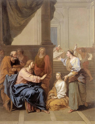 The Christ at the home of Martha and Mary - Claude Simpol — artwork view