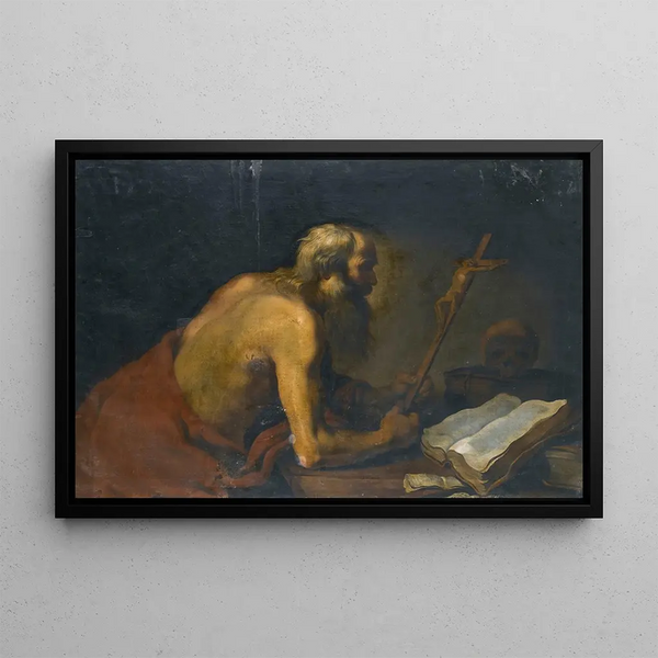 Saint Jerome Painting - Claude Vignon — framed artwork on a wall