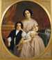 Portrait of the woman and children of the painter - Claudi Lorenzale — artwork view