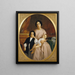 Portrait of the woman and children of the painter - Claudi Lorenzale — framed artwork on a wall