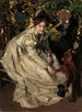 Woman in a arbor with a monkey - Claudio Castelucho — artwork view