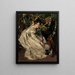 Woman in a arbor with a monkey - Claudio Castelucho — framed artwork on a wall
