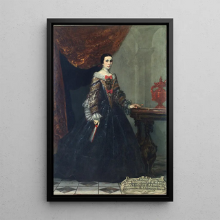 Portrait of Teresa Francisca Mudarra y Herrera - Claudio Coello — framed artwork on a wall