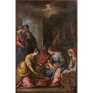 Reproduction of the painting The Birth of the Virgin - Claudio Ridolfi