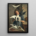 Nourrir les colombes - Claudio Rinaldi — framed artwork on a wall