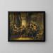 Scene of the guardroom - Claudius Jacquand — framed artwork on a wall