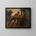 Trois gentilshommes à la taverne - Claus Meyer — framed artwork on a wall