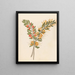 Loranthus N Sp Moquiniella rubra - Clemenz Heinrich Wehdemann — framed artwork on a wall