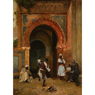 Festival Gnaoua painting in front of the medina gate of Tangier - Clement Pujol de Guastavino — artwork view