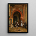 Festival Gnaoua painting in front of the medina gate of Tangier - Clement Pujol de Guastavino — framed artwork on a wall