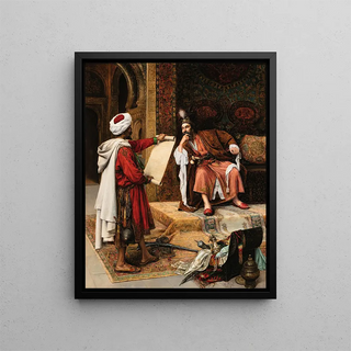 The Sultan and the Messenger - Clément Pujol de Guastavino — framed artwork on a wall