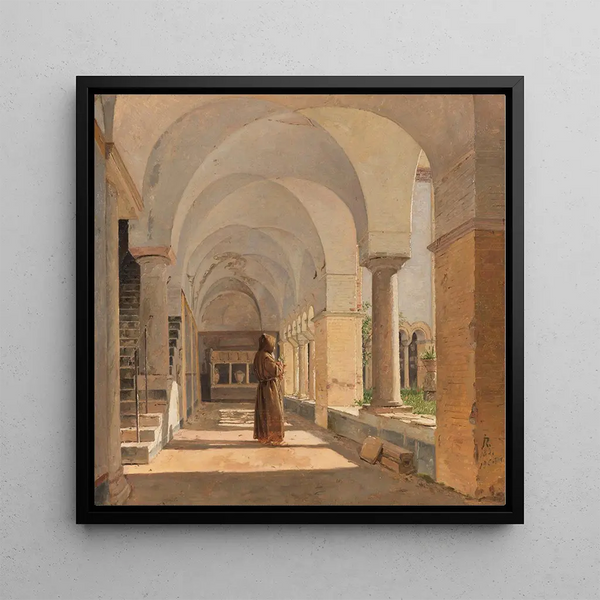 Cloître de San Lorenzo fuori le mura à Rome - Jürgen Roed — framed artwork on a wall