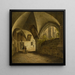 Cloître de la cathédrale de Halberstadt - Carl Georg Adolph Hasenpflug — framed artwork on a wall