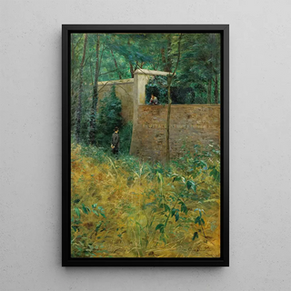 La conversation champêtre - Clovis François Auguste Didier — framed artwork on a wall