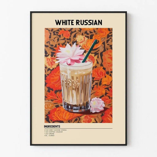 White Russian Cocktail - Decoration Poster