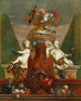 a fountain elaborated with fruit flowers and a parrot - Coenraet Roepel — artwork view