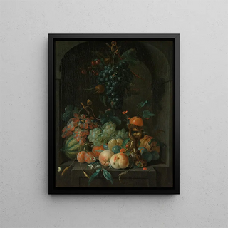 Still life with fruits - Coenraet Roepel — framed artwork on a wall