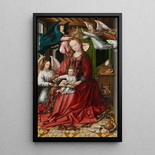 Reproduction of the painting Virgin and Child with Angels - Colijn de Coter