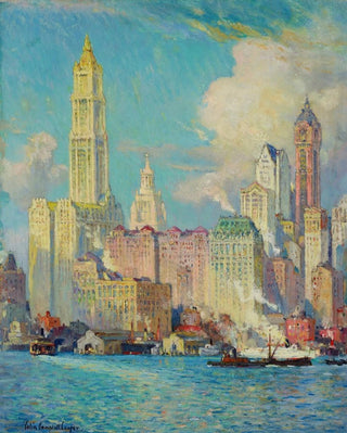View of Wall Street - Colin Campbell Cooper — artwork view