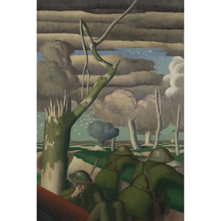 Reproduction of the painting Observation of the fire - Colin Gill