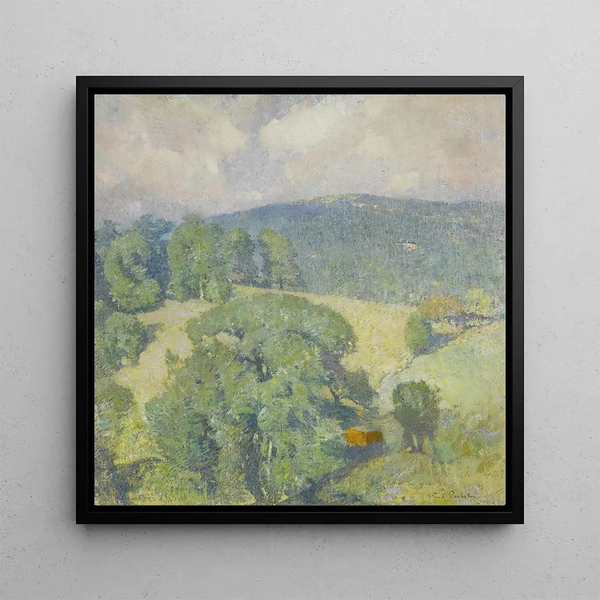 Connecticut Hill - Emil Carlsen — framed artwork on a wall