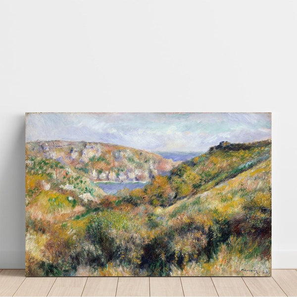 Reproduction of the painting of Hills around Moulin Huet Bay, Guernsey - Pierre-Auguste Renoir