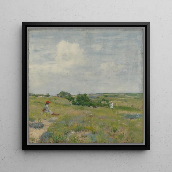 Hills of Shinnecock - William Merritt Chase — framed artwork on a wall