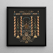 Colonnade with fountains - Anonymous — framed artwork on a wall