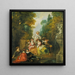 Comédiens Italiens près d'une Fontaine - Nicolas Lancret — framed artwork on a wall