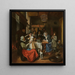 Like the old sing, the young puff - Jan Steen — framed artwork on a wall