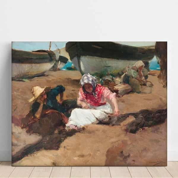 Reproduction of the painting Componiendo la Red - Joaquín Sorolla