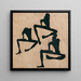 Composition with Three Male Nudes - Egon Schiele — framed artwork on a wall