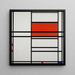 Composition of red and white no 1 Composition no 4 with red and blue - Piet Mondrian — wall display of the artwork