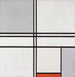Reproduction of the painting Composition n° 1 Gris-Rouge - Piet Mondrian