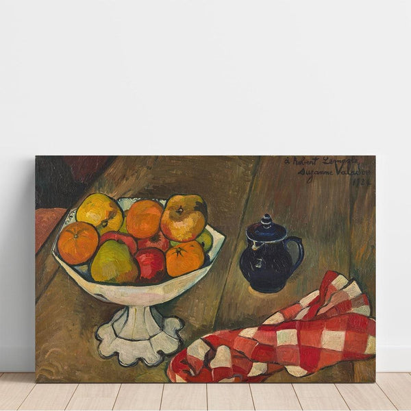 Reproduction of the painting Fruit basket, pot, and napkin - Suzanne Valadon