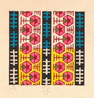 Conception géométrique pour textile imprimé II - Anonyme