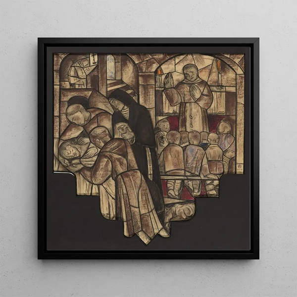 Reproduction of the painting Conception for a window in the City Hall of Amsterdam 3 - Richard Nicolas Roland Holst