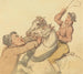 Conducteurs with a pair of rearing horses - Thomas Rowlandson — artwork view