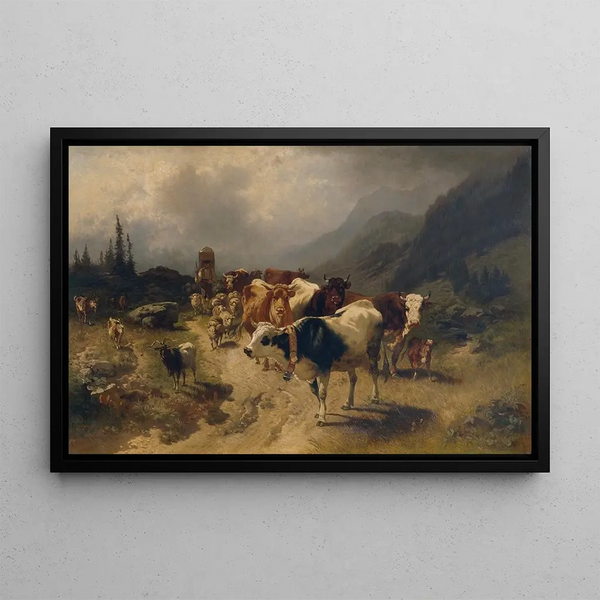 Descente du bétail - Conrad Bhlmayer — framed artwork on a wall